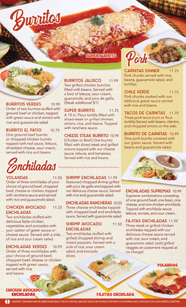 EL PATIO Menu Ponca – El Patio