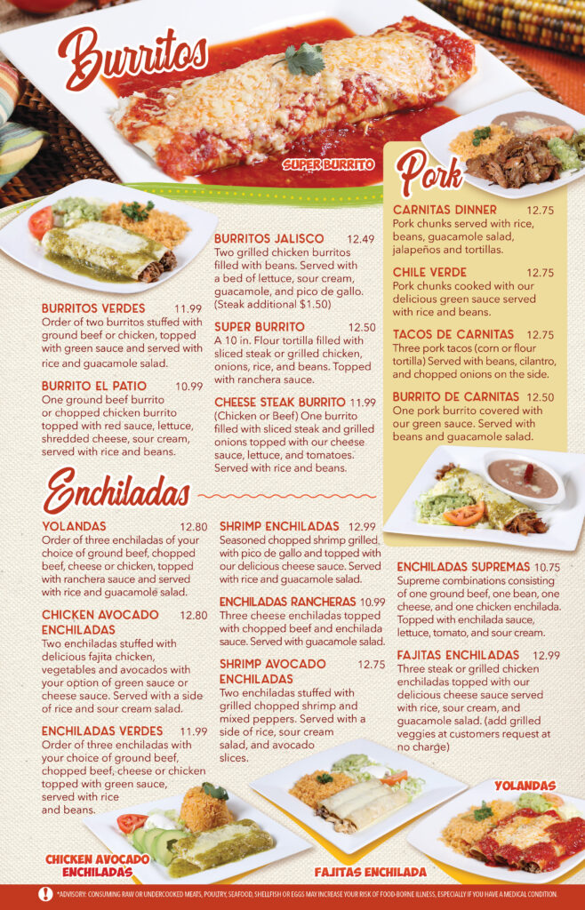 EL PATIO Menu – El Patio